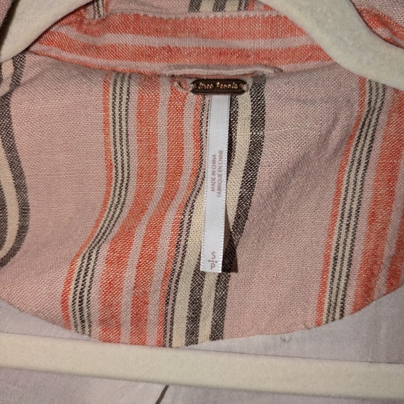 Free People Coral Striped Blazer - Picture 3 of 3